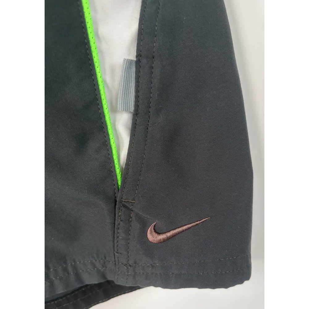 Nike‎ Mens Swim Trunks Board Shorts Black Neon Green Grey Size Small Mesh Liner - Picture 3 of 9